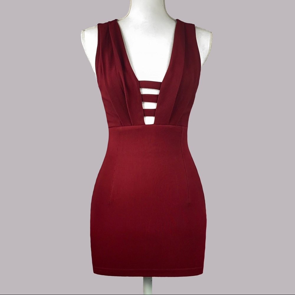 Tobi Burgundy Mini Dress
